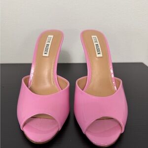 Steve Madden Pink Open-Toe Heels Mule